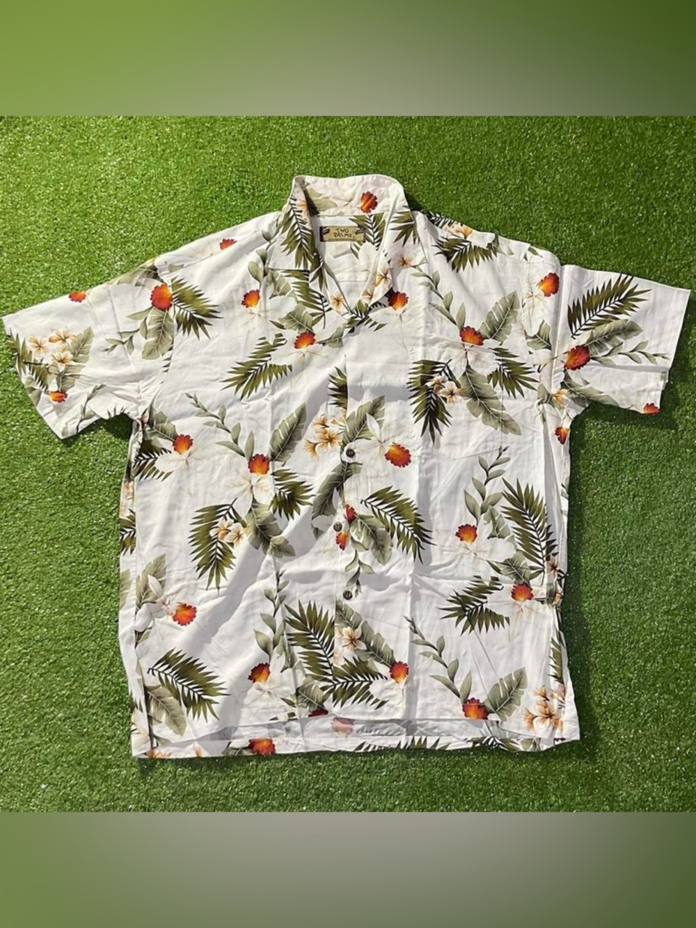 Vintage Hawaiian Floral Print Beach Shirt
